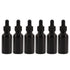Cornucopia 1oz Black Coated Glass UV Resistant Eye Dropper Bottles (6 pack), UV Safe Bottles for Essential Oils and Aromatherapy