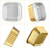Baking Cups Aluminum Foil, EUSOAR 5oz 50pcs Reusable Cupcake Cups with Lids, 150ml Pie Ramekins, Desserts Flans, Custard Cake Pudding Jello Cups, Catering Party Favor-Gold