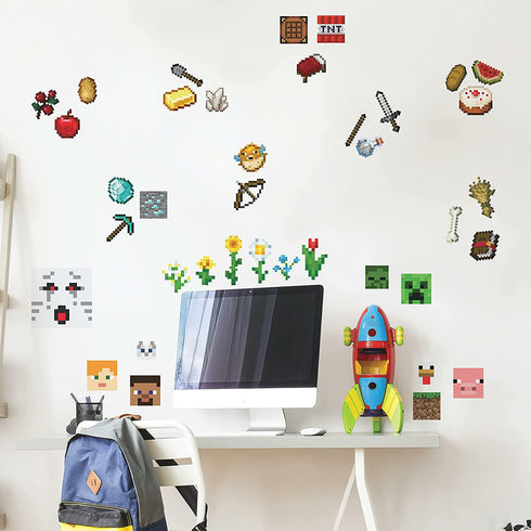 RoomMates RMK5006SCS Minecraft Peel and Stick Wall Decals