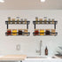Spice Rack, Spice Rack Organizer Wall Mount, 4-Tier Stackable Hanging Spice Rack, Spice Shelf Storage, Floating Shelves Storage for Spice, Adjustable Spice Holder for Kitchen Bathroom Cabinet Pantry