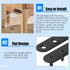 Glarks 110Pcs 20Pcs 40mm 80mm 130mm 200mm Flat Straight Corner Brace Black Metal Joint Plate Connector Repair Fixing Bracket with Mounting Screws Set for Wood Furniture