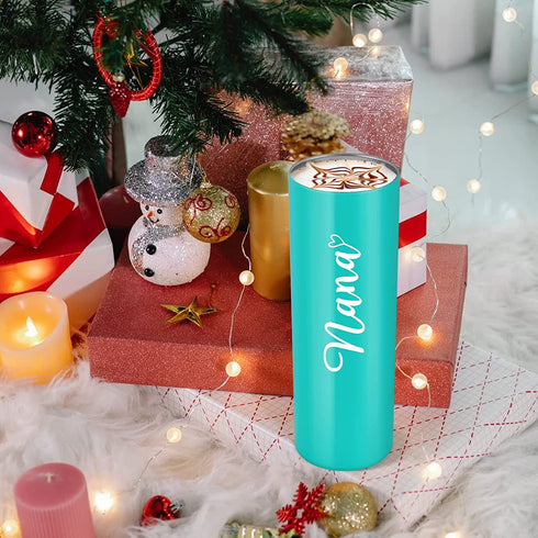 Grandma Gifts, Nana Stainless Steel Insulated Skinny Tumbler with Lid, Christmas Birthday Mother™s Day Gifts for New Grandma Nana Grandmother Gigi Granny Mom Women from Grandchildren(20oz, Mint)