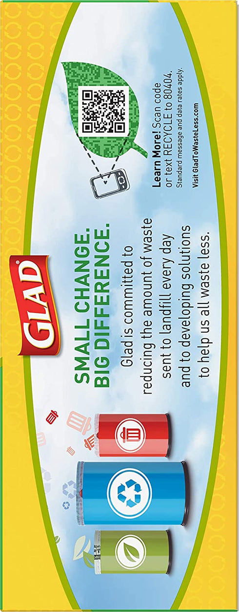 Glad Large Drawstring Recycling Bags - 30 Gallon Blue Trash Bag - 28 Count (Package May Vary) (CXC-212)