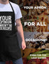 ApronMen, Your Opinion BBQ Grill Adjustable Apron for Men, Black, One Size
