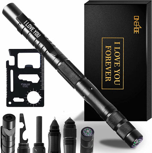 Valentine's Day Gifts for Him Husband Men Dad,Multitool Pen"I LOVE YOU",Christmas Stocking Stuffers Fathers Day Unique Gifts,Anniversary Birthday Gifts for Boyfriend,Cool Tool for Hiking Camping