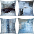 GALMAXS7 Blue Grey Decorative Throw Pillow Covers Modern Abstract Art Soft Velvet Pillow Covers Sofa Pillow Case Square Cushion Covers for Couch Bedroom Living Room 18X18 inch Set of 4