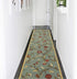 Ottomanson Ottohome Collection Contemporary Leaves Design Rubberback Runner Rug, 20" x 59", Seafoam