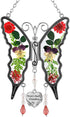 World`s Best Grandma New Butterfly SunCatcher Stained Glass Butterfly Sun Catcher Wind Chime for Windows for Grandma Happy Mother`s Day Valentine's Day Birthday Christmas Thanksgiving Gift