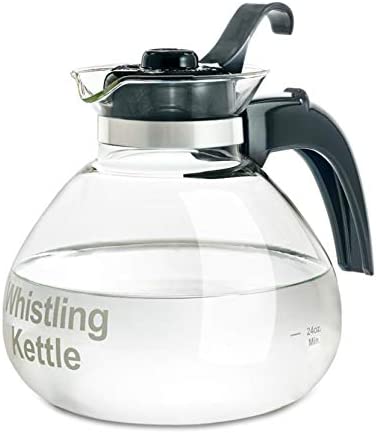 Medelco 12-Cup Glass Stovetop Whistling Kettle (1)