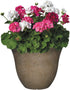 Classic Home and Garden Honeysuckle Planter, Patio Pot, 13" Fossil Stone