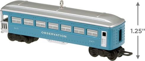 Hallmark Keepsake Christmas Ornament 2021, Lionel 2431 Observation Car, Metal