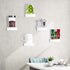 Ni Hao Decor Small Floating Shelves Wall Mounted Showcase Display Shelves with Invisible Brackets for Bedroom Living Room Bathroom Dressing Table Set of 5 White