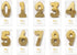 Talking Tables Glitter Number Candle-Premium Quality Cake Topper Decoration Pretty, Sparkly for Kids, Adults, 7th, 70th Birthday Party, Anniversary, Milestone, Height 8cm, 3", Gold 7