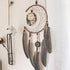 WEAGO Unique Owl Dream Catchers for Hanging,Half Circle Moon Net Dream Catcher,Wooden Beads& Owl Feather with Small Circle Pendant Dream Catchers,Wall Hanging Decoration Bedroom Home Ornament Gift