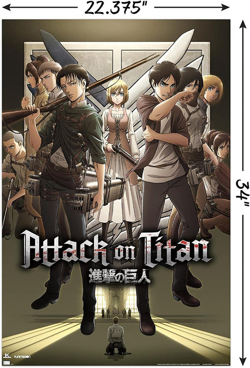Trends International Attack on Titan: Season 3-Group Wall Poster, 22.375" x 34", Unframed Version