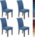 Howhic Stretch Chair Covers for Dining Room Set of 4, Removable Washable Dining Room Chair Covers, Dining Chair Slipcovers Seat Protector, Great for Home and Banquet Decor (Periwinkle Blue, 4 Pack)