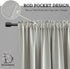 DONREN 90 Inch Length Blackout Curtain Panels for Living Room - Thermal Insulated Solid Rod Pocket Curtains for Dining Room(2 Panels,Light Grey)
