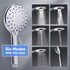 High Pressure Shower Head with Handheld, Zodight 6 Spray Mode Shower Heads with Power Cleaning Nozzle, 78 Inch Stainless Steel Hose, Adjustable Wall Mount Holder, Clean Tub, Tile and Pets