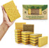 AIRNEX 18 Pack Biodegradable Natural Kitchen Sponge - Compostable Cellulose and Coconut Walnut Scrubber Sponge - Eco Friendly Sponges for Dishes