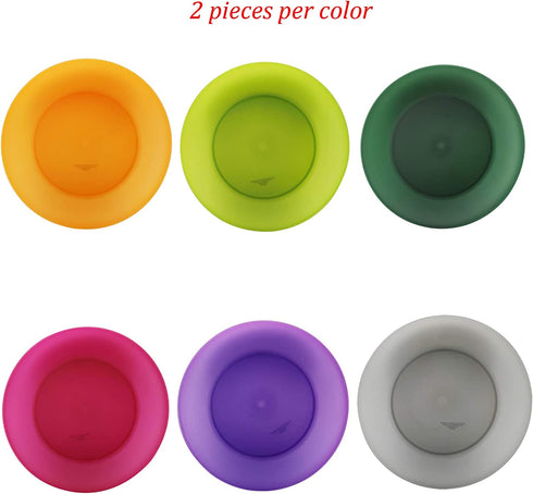 Everyday Plastic Reusable Plates BPA Free Dishwasher Safe Microwaveable set of 12 Great for Dinner Indoor Outdoor Use(Multi-color)