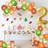Woodland Animals Balloons Garland Decoration Kits 105 PCS Sprinkles Confetti Forest Friends Backdrop Cutouts Kids Birthday Party Balloons Arch Photo Props Favor Ideas Supplies