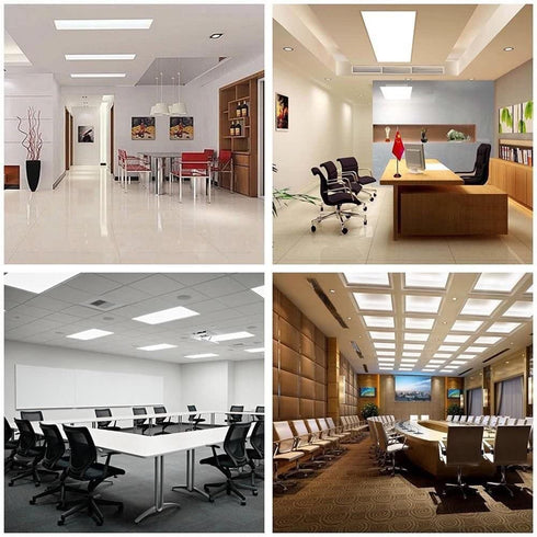 SAYHON 11 inch Ultra-Thin Square Recessed Lighting with Junction Box,24W 6000K Daylight,Non-Dimmable Low Profile Ceiling Light Kit Downlight for Office/Commercial Lighting/Kitchen/Hallway/Home