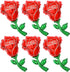 Big Rose Flower Balloon, 37 Inch - Pack of 6 | Valentines Day Balloons for Valentines Day Decor | Rose Balloons, Romantic Decorations Special Night | Flower Shape Balloon, Valentines Day Decoration
