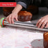Rolling Pin with Thickness Rings- Adjustable Stainless Steel Roller Guides-Non Stick Dough Roller Pin for Dough Pizza Pie,Pastries and Cookies By Cook's Aid (Rolling Pin)