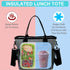 Lunch Bag for Women,VASCHY Ladies Fashion Insulated Lunch Box Tote Bag for Work School Office w Shoulder Strap Gray