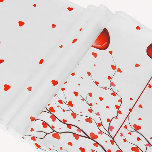 Alishomtll Valentine's Day Table Runner Love Heart Table Runners, Red Heart Waterproof Table Runners for Valentine's Day, Party, Gift, Decor, 14 x 108 inches