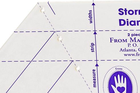 Marti Michell , 8065 ,Diamond Template Set, Storm at Sea, 2 Pieces Per Pack