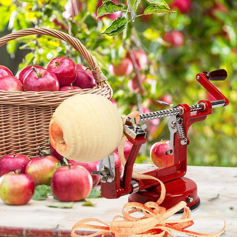 Apple Peelers, Apple Peeler Corer Slicer Stainless Steel 3 in 1 Heavy Duty with Suction Grips Base Peelers Apple Pear Potato Applesauce Cider Apple juice Apple Pie Tools Peelers for Kitchen