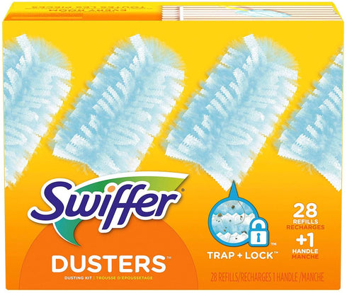 Swiffer Dusters Dusting Kit, Starter Kit Handle & 28 Duster Refills, 1 Count (Pack of 29)