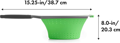 OXO Good Grips Silicone Collapsible Strainer, 2 Quart,Green
