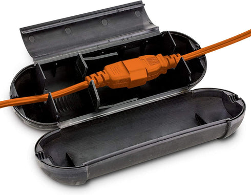 KOVOT Extension Cord Safety Cover Protectors 4 Pack | Black | Protects Plugs & Wires Against Rain & Snow