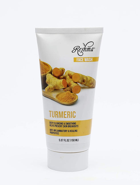 Reshma Beauty Turmeric Face Wash Gentle Facial Cleanser with antioxidant properties, Soothing & Calming, Paraben-Free, Oil-Free, Not Tested on Animals (5.07 fl. oz, Pack Of 1)