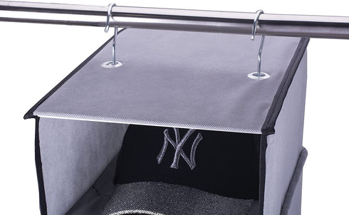 WRITENBACO Hanging Closet Hat Rack 10 Shelf Organizer, Baseball Caps and Hats Storage Holder (Grey)