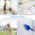 Long Handle Cleaning Brush, Globalstore 2 in 1 Scrub Brush Shower Scrubber for Cleaning, 37? Scrubbing Brush Bathtub Scrubber for Shower Floor Bathroom Wall Glass, 1 Stiff Bristle Brush 3 Sponge Brush