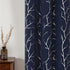 BUHUA Thermal Insulated Curtains Blackout Grommet Thermal Insulated Shinny Tree Branches Print Curtain for Bedroom,Navy Blue,38W x 72L, Set of 2 Panels