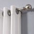 Wayolte Round Curtain Rod Finials for 1 or 7/8 Inch with 1/4 - 20 UNC Screws Curtain Rods, Set of Two, Brushed Nickel