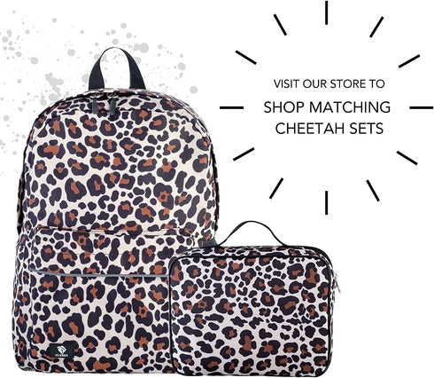 Fenrici Cheetah Lunchbox for Boys, Girls, Kids Insulated Lunch Bag, Perfect for Preschool, K-6, Soft Sided Compartments, Spacious, BPA Free, Food Safe,10.8in x 9.2in x 3.8in (Cheetah Print)