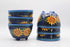 Bundle Bop Chips and Salsa Chip Dip Bowl Set - Melamine Spanish 6 Piece Small Bowl Set Painted Blue Dishes with Sunflowers - Serving Bowls for Party and Fiestas (6)