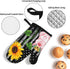 Oven Mitts and Pot Holders Sets Farmhouse Sunflower Pig American Flag Kitchen Microwave Gloves and Hot Pads Potholders with Cotton Liner Grip Cooking Mitts for Baking Cooking Grilling BBQ