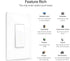 Kasa Smart Light Switch HS200, Single Pole, Needs Neutral Wire, 2.4GHz Wi-Fi Light Switch Works with Alexa and Google Home, UL Certified, No Hub Required , White
