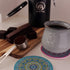 BARVIVO Mandala Ceramic Coasters for Drinks Absorbent Set of 8 with Holder - Quickly Absorbing Condensation - Perfect Drink Coasters for Wooden Table Stain Protection with Scratch Preventing Cork Base