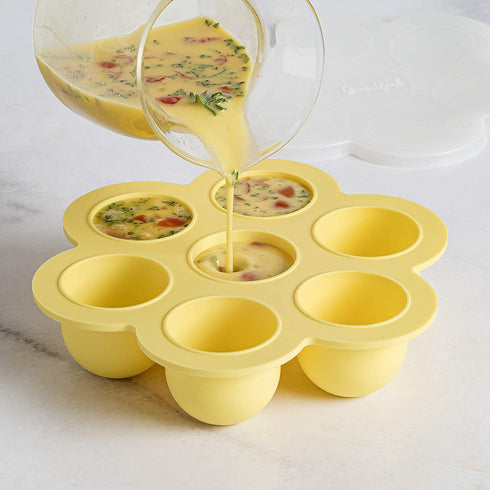Poached Egg Maker, 3pc Set (Trays, Lid, Handle)