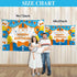Allenjoy 68" x 45" Construction Happy Birthday Themed Backdrop for Kids Party Decors Props Blue Cartoon Fire Truck Digger Background Supplies Banners Baby Boy Cake Smash Pictures Shoot Favors