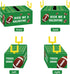 Valentines Boxes for Kids - Football Valentine Day Cards for Classroom Exchange Boys Girls School Class Party Favors(1 Mailbox, 24 Valentine Cards)