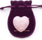 Polar Jade Heart Shaped Rose Quartz Puffy Heart Stone 45mm (1.8") for Chakra Energy Healing, Reiki, Meditation, Massage and Decoration