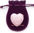 Polar Jade Heart Shaped Rose Quartz Puffy Heart Stone 45mm (1.8") for Chakra Energy Healing, Reiki, Meditation, Massage and Decoration
